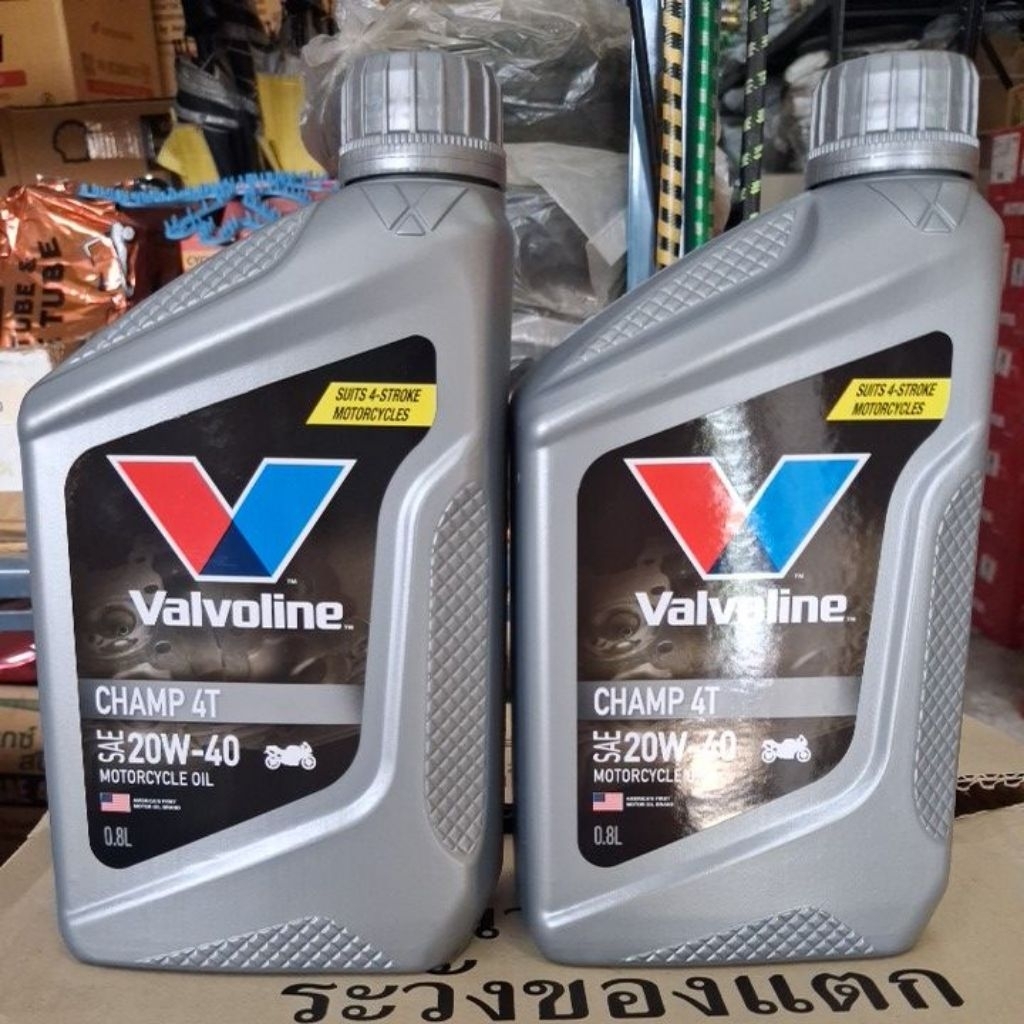 น้ำมันเครื่องวาโอลิน,Valvoline .CHAMP4T20 W40,0.8 ลิตร