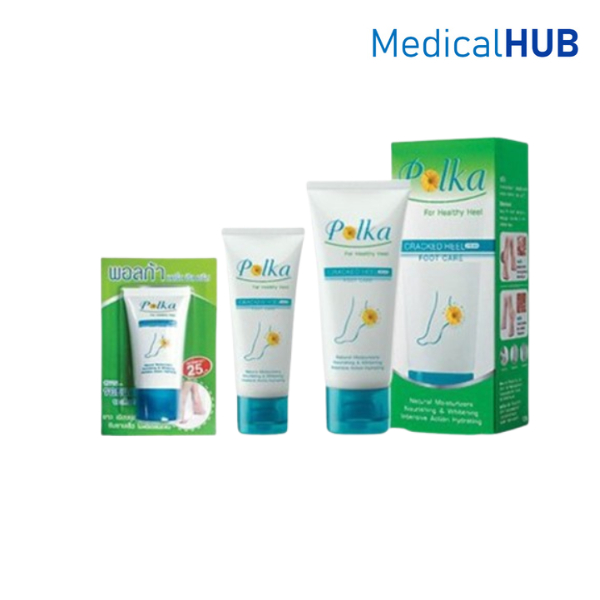 Polka Cracked Heel Cream ครีมทาส้นเท้าแตก สมานรอยเท้าแตก ขนาด 13 กรัม / 25 กรัม / 60 กรัม