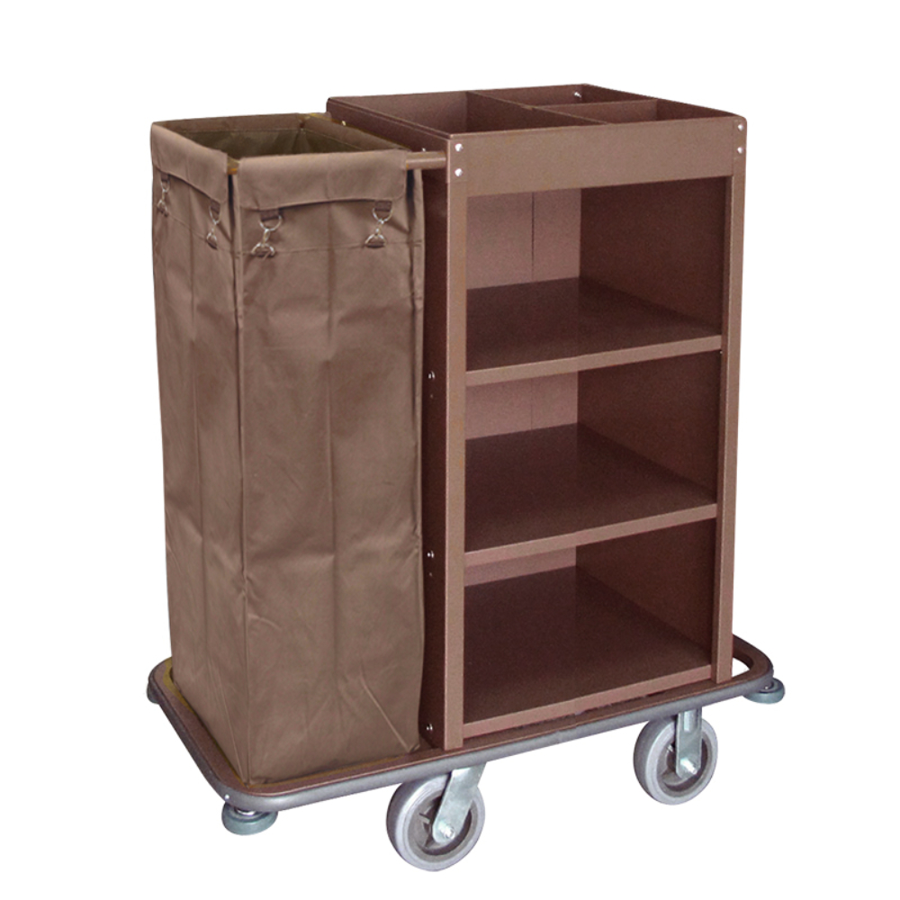 NC Hardware Maid Cart with Laundry Basket รถเข็นแม่บ้าน โครงสร้างเป็นเหล็กพ่นสี