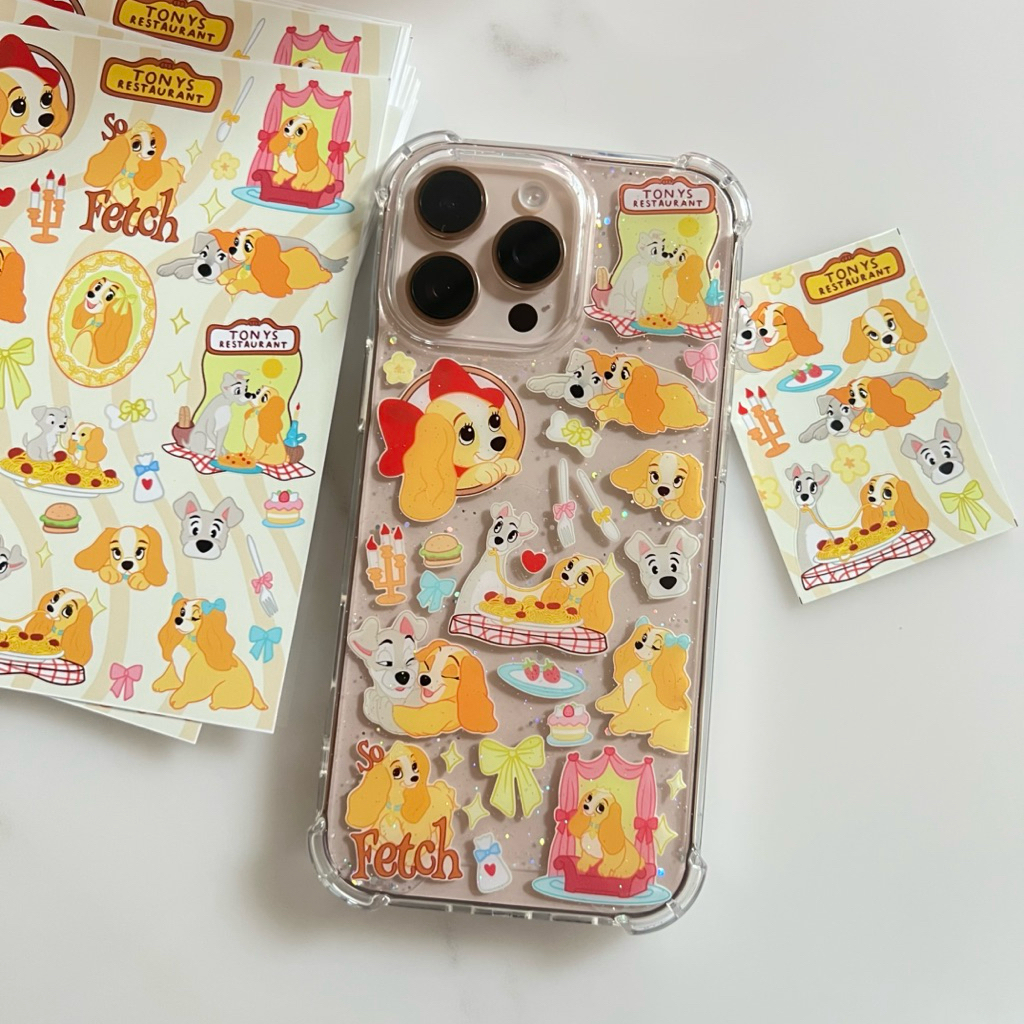 (มาใหม่ น่ารักมากๆ) เคส Lady & tramp ธีมสีเหลืองน่ารัก