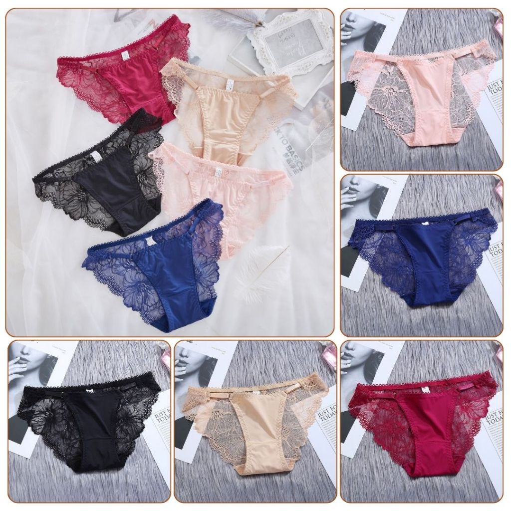 💥Angle Bra💥 (N620) กางเกงในผ้าขอบยางยืด แต่งลูกไม้หลังดีไซน์เก๋ เซ็กซี่สุดๆ