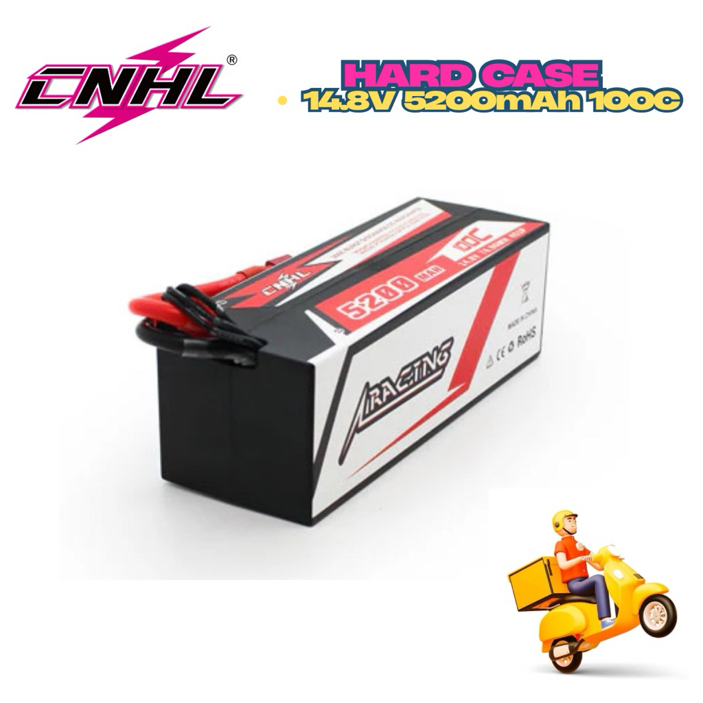 ⭐️CNHL 4S 14.8V 5200mAh 100C แบตรถบังคับเคสแข็ง Hard case (T-plug)