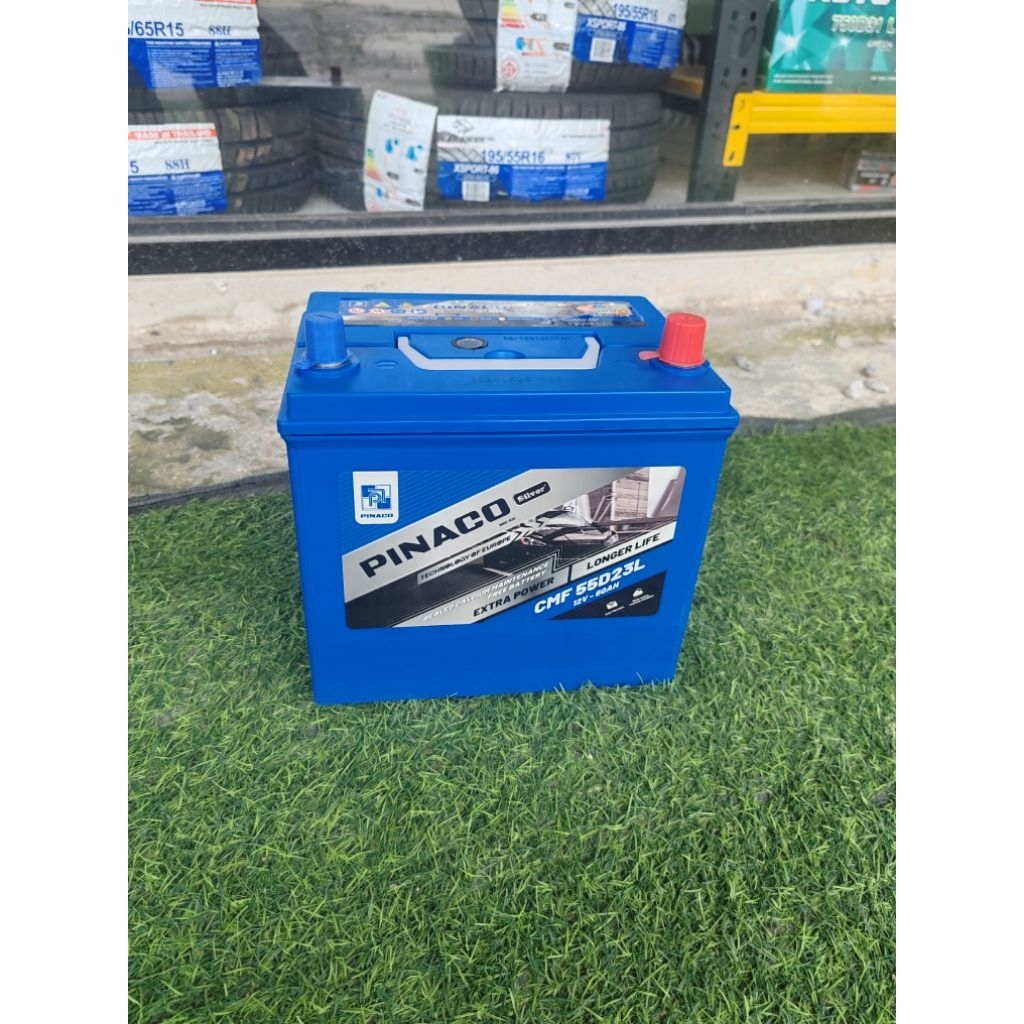 แบตเตอรี่แห้งใหม่​ Pinaco​ Cmf​ 55d23L​ (60แอมป์)