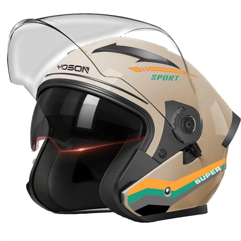 หมวกกันน๊อค motorcycle helmet  ส่งจากกทม. COD ได้ เลนส์คู่ กันแดด ระบายอากาศ ABS แข็งแรง thumbnail 8