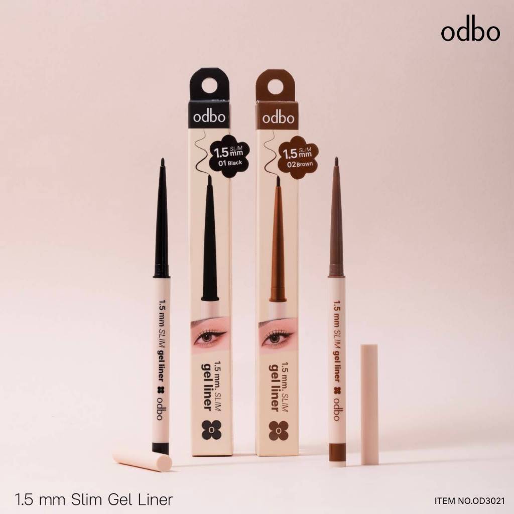 odbo OD3021 slim gel liner ดินสอเขียนขODBO NEW ARRIVER OD3021  หัวเรียวเล็ก 1.5 mm. เส้นคมกริบแต่กรี