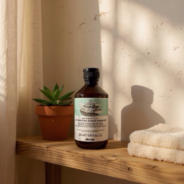 Davines Detoxifying  Scrub  Shampoo แชมพูสครับหนังศรีษะ เส้นผมที่อ่อนแอ และถูกทำลาย