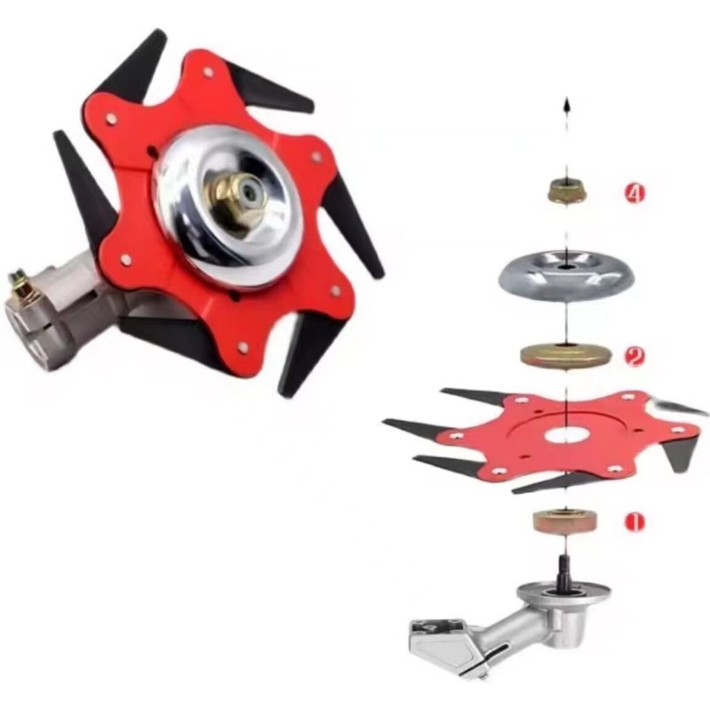 จานใบมีดตัดหญ้า 6 แฉก แข็งแรง 65 ครั้ง สำหรับเครื่องตัดหญ้า ทนทาน ไม่กัดกร่อน - รูปที่ 6