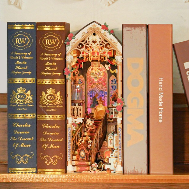 [ส่งด่วน กทม.] กล่องกั้นหนังสือ มีเพลง DIY Book Nook Beast and Beauty ของเล่น Tonecheer TQ137