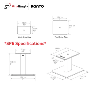 Kanto Universal Desktop Speaker Stands | ขาตั้งลำโพงโต๊ะคอม