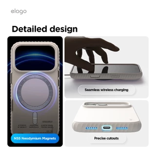 elago iPhone 17 Pro, 17 Pro Max Magnetic Ridge Silicone Case รองรับ MagSafe พร้อมขอบกันลื่น