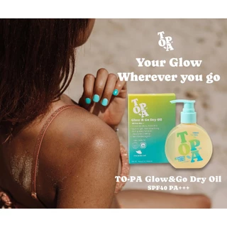 TO-PA Glow & Go Dry Oil SPF40 PA+++ บอดี้ออยล์กันแดด สูตรอ่อนโยน 135 ml.