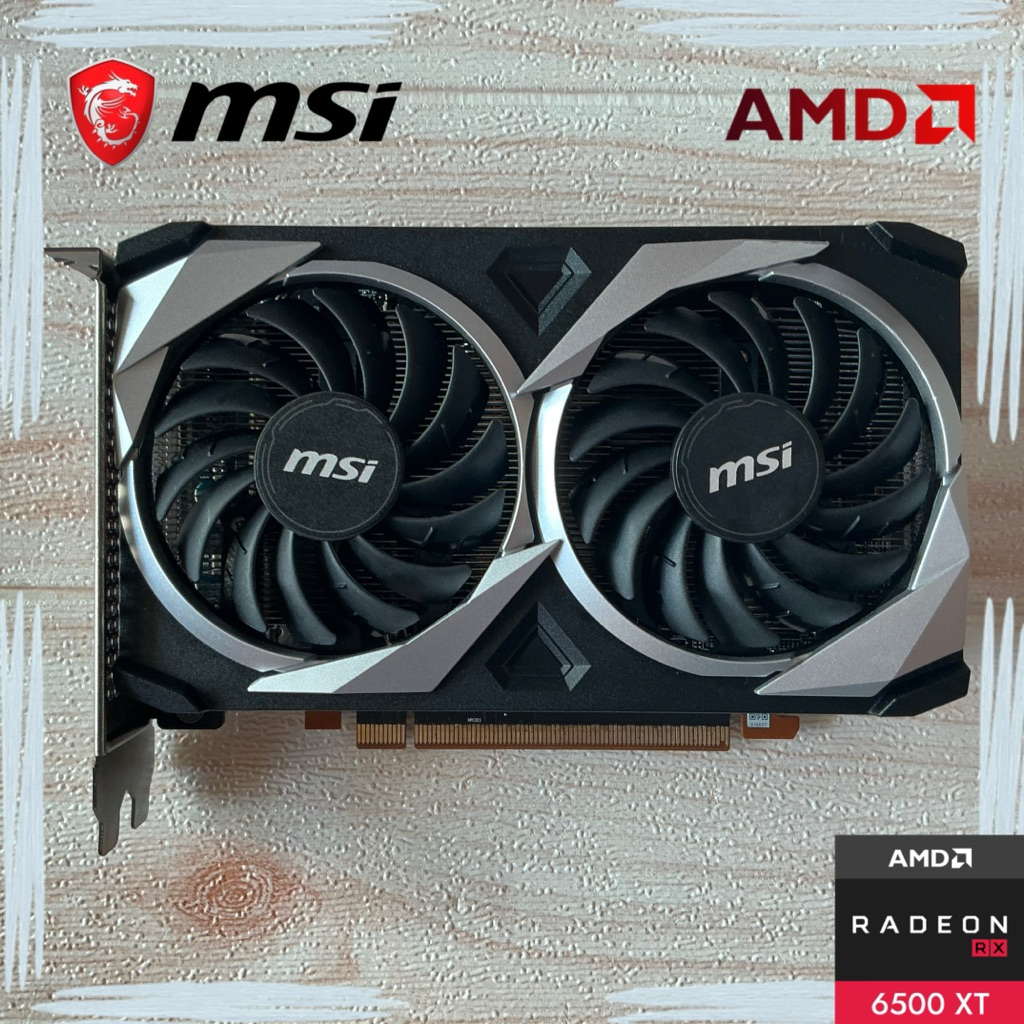 การ์ดจอ RX 6500 XT 4GB MSI MECH 2X 🛑 สินค้ามือสอง ไม่มีกล่อง VGA 🛑 ( มีสินค้าพร้อมจัดส่ง )