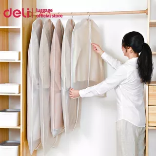 Deli ถุงคลุมเสื้อผ้า ถุงใส่เสื้อผ้า มีซิปหน้า ป้องกันฝุ่น จัดระเบียบตู้เสื้อผ้า Clothing Dust Bag