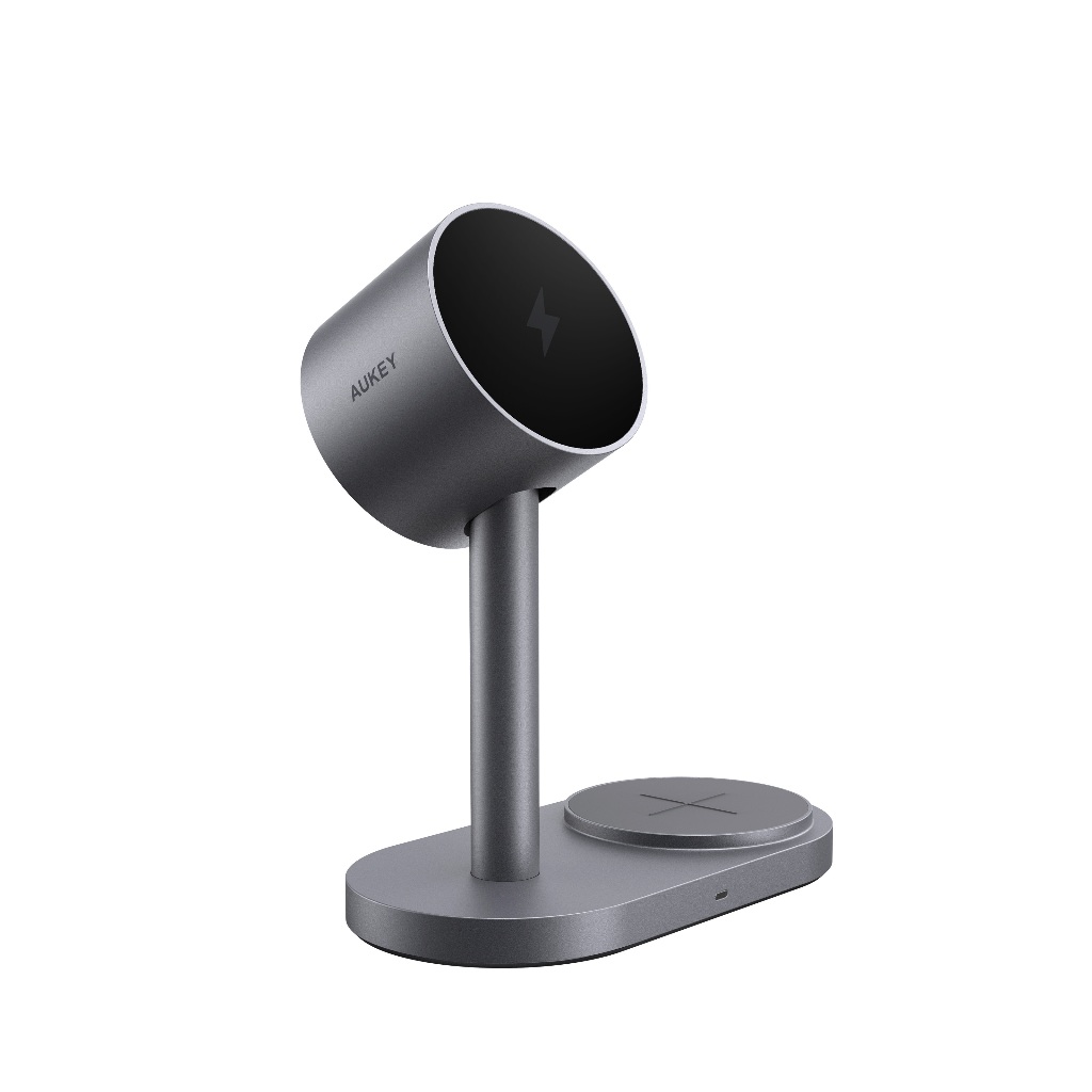 AUKEY แท่นชาร์จไร้สาย 2-in-1 Qi2.2 MagFusion 2X Magnetic Wireless Charging Station LC-MC213
