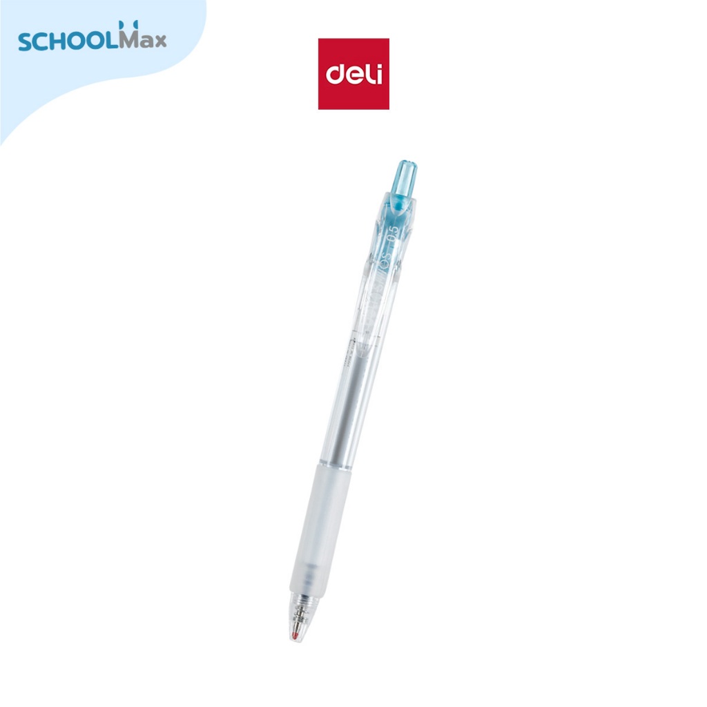 Deli ปากกาเจล ปากกาดำ-น้ำเงิน แบบกด 0.5 มม. No.G08S