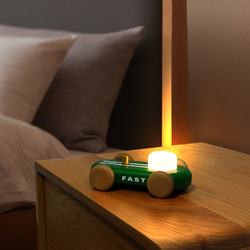 โคมไฟข้างเตียง ปรับความสว่างและสีได้ ชาร์จ USB  ของขวัญวันเกิด การตกแต่งเดสก์ท็อป ทำด้วยไม้