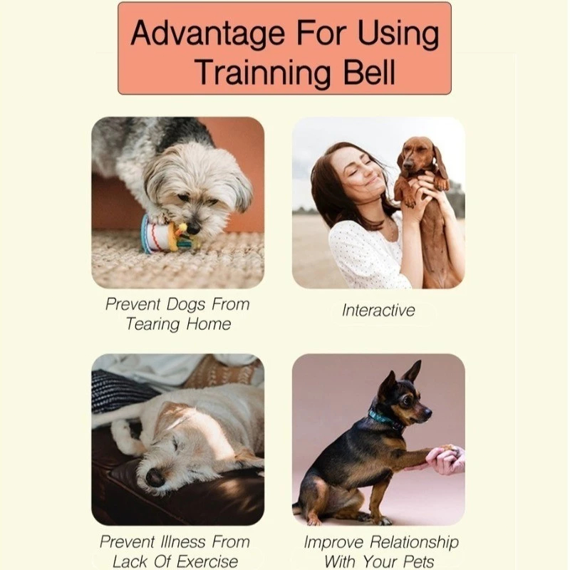 Pet Call Bell Sensitive Buttons Metal Dog Training เรียกว่า กระดิ่งอาหารค่ำ สำหรับของเล่นสัตว์เลี้ยง - รูปที่ 5