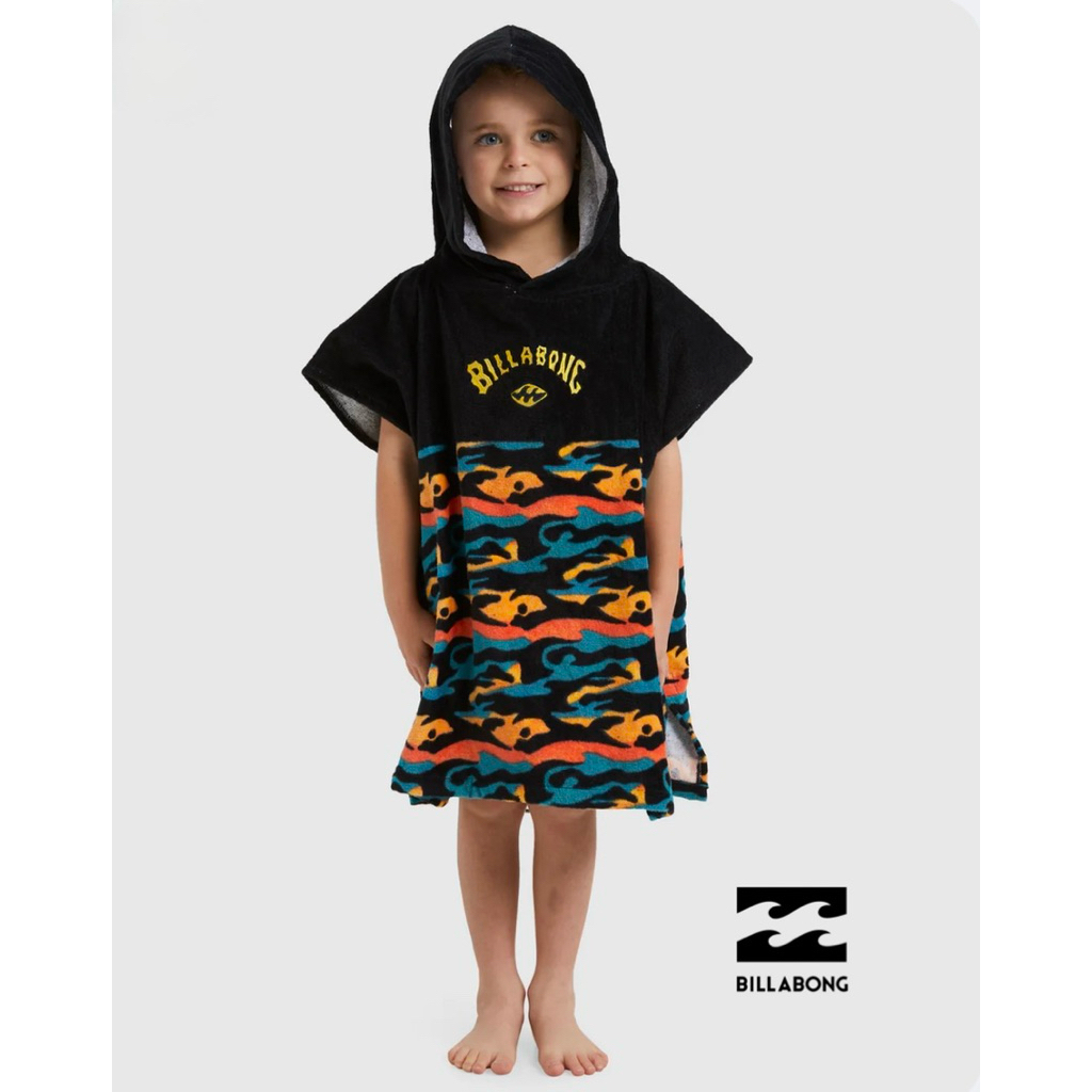 ผ้าเช็ดตัว เด็ก Billabong มีฮู้ด Poncho กันหนาว
