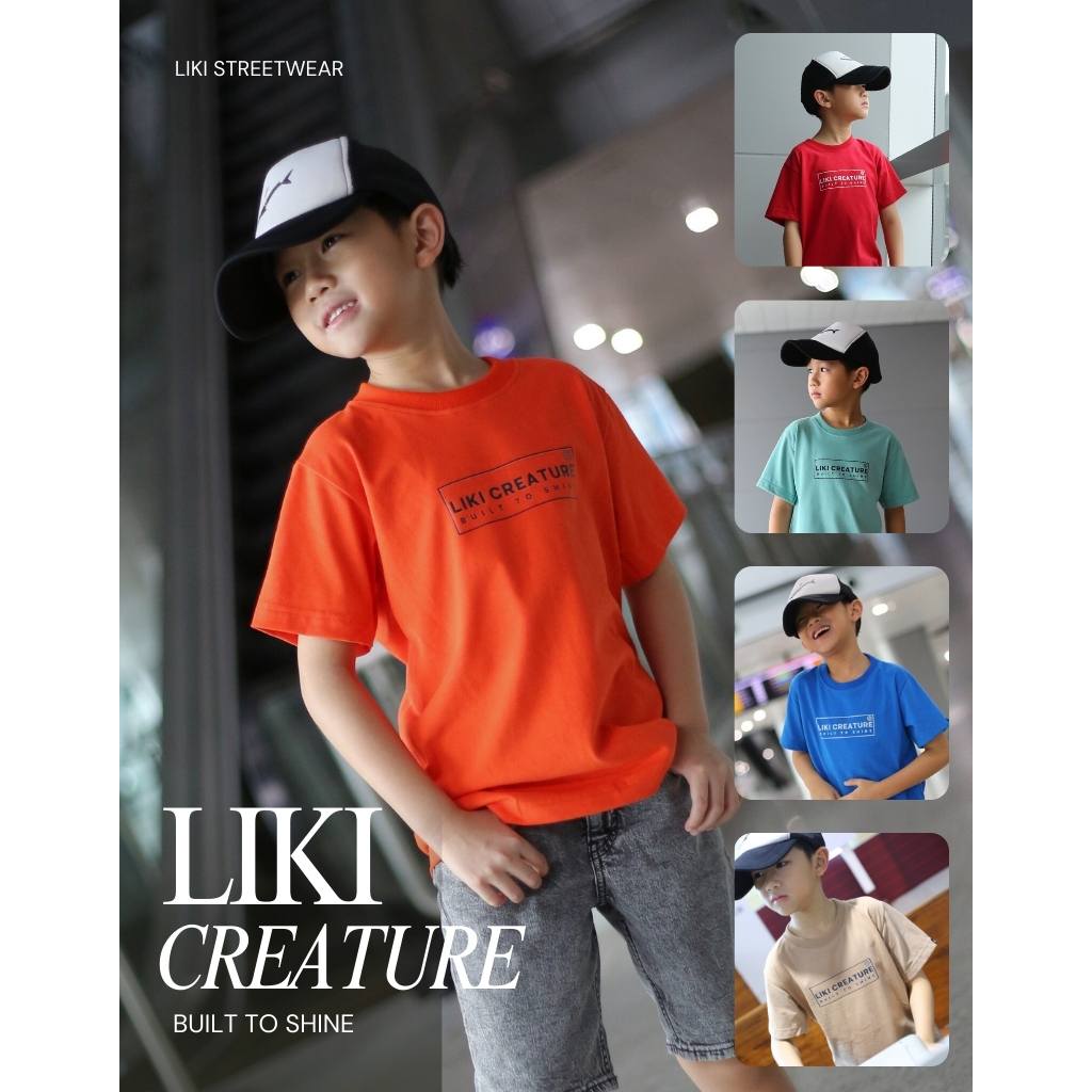 เสื้อยืดเด็ก LIKI CREATURE ดีไซน์เท่ สไตล์ไม่ซ้ำใคร ใส่แล้วโดดเด่น นุ่ม ใส่สบาย