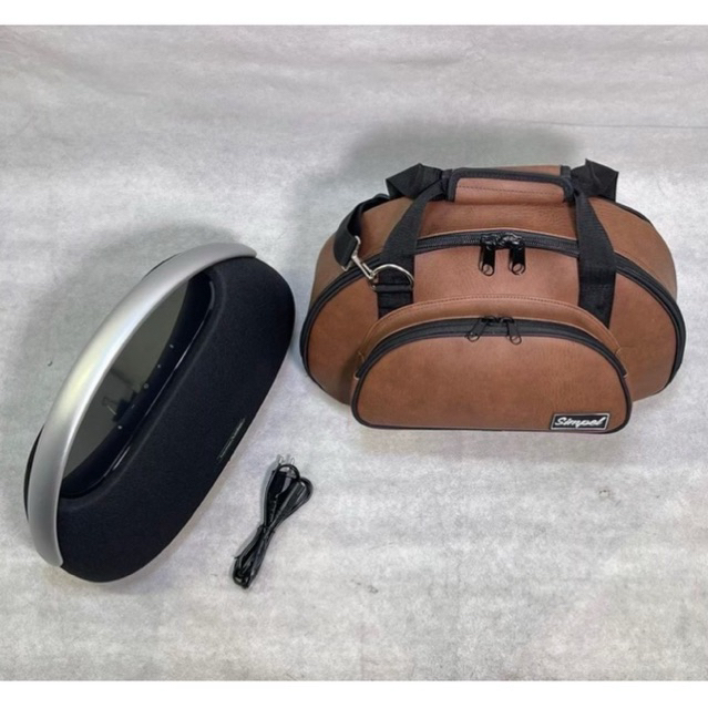 Simpel (HK3) กระเป๋าสำหรับใส่ลำโพง Harman Kardon Go Play3 แบบหนัง .. สีน้ำตาล