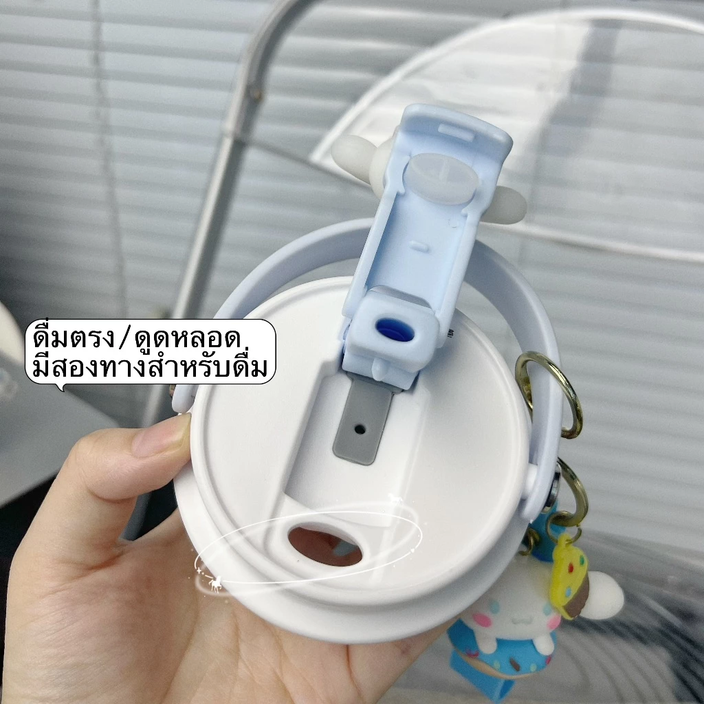 แก้วน้ำเก็บอุณหภูมิ Sanrio น่ารัก ขนาดใหญ่ 600ML/900ML แก้วน้ำเย็น-ร้อน DIY พร้อมหูหิ้ว thumbnail 8