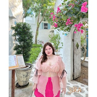 Mimi Top -  เสื้อแขนยาวทรงตุ๊กตาผ้าชีฟอง ใส่ไปทะเล ฟรีไซส์ อ…