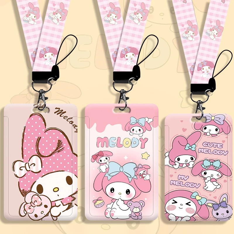 ที่ใส่บัตรลายการ์ตูนมายเมโลดี้ มีตัวเลือกแบบพวงกุญแจ หรือ สายคล้องคอ สามารถใส่บัตร หรือการ์ดอื่นๆ ได้แบบเอนกประสงค์