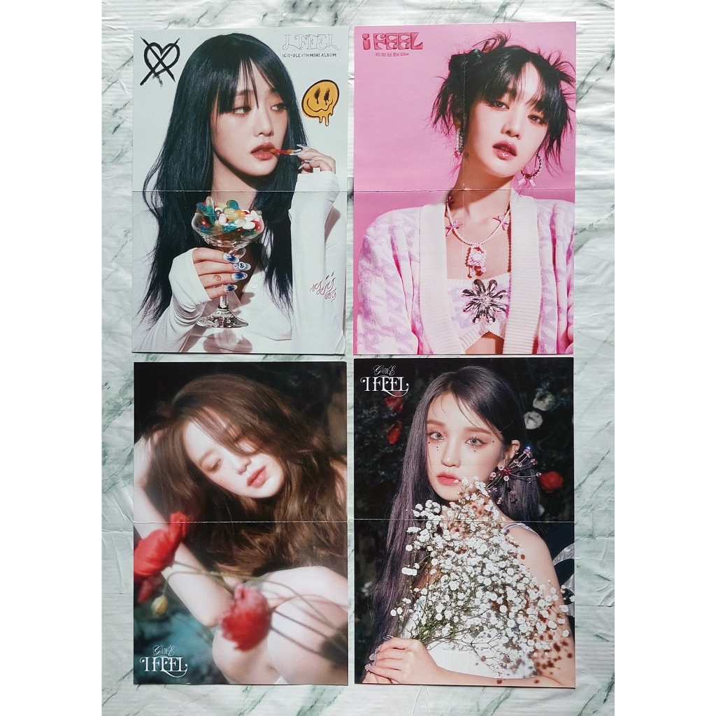 Folded Poster มินนี่ มิยอน จาก อัลบั้ม (G)I-DLE - I FEEL Album ของแท้ Kpop โปสเตอร์ พับ Minnie Miyeo