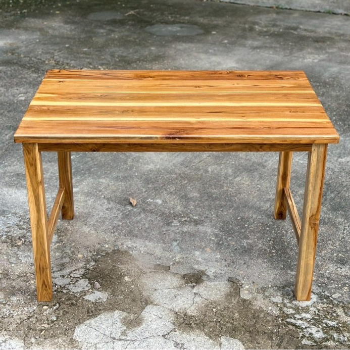 โต๊ะอาหาร &ทำงาน &ประชุม 80 x 120 x 75 cm. เฟอร์นิเจอร์ไม้สัก  (ไม่มีคานตรงกลาง)