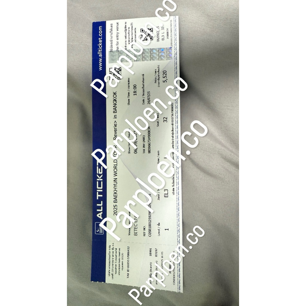 6/09 โซน EL (L32)  ได้ทุกเบเนฟิต 🩷💜 2025 Baekhyun world tour <Reverie> in Bangkok