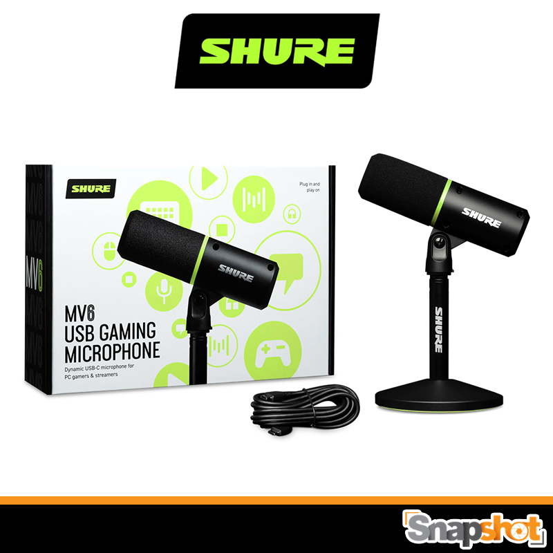 SHURE MV6 ไมโครโฟน USB สำหรับการเล่นเกมส์ (ประกันศูนย์) ไมค์ Shure