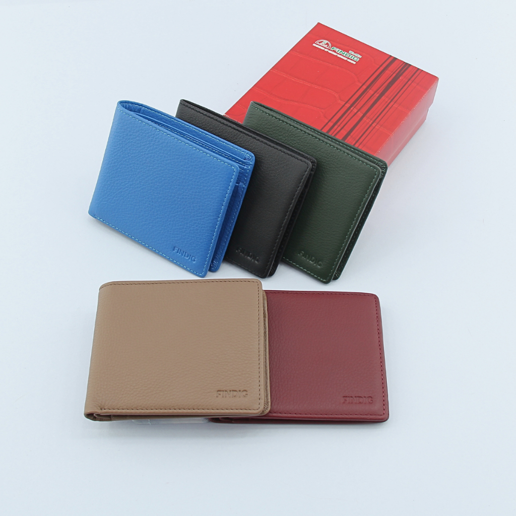 Udomagg&Findig อุดมเอก ฟินดิจ กระเป๋าสตางค์หนังแท้ชามัวร์เกรดA  ใบสั้น2พับ:รหัสQA482