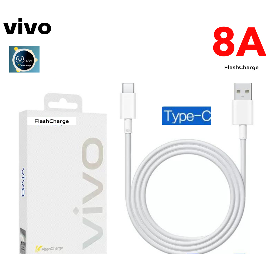 สายชาร์จ Vivo Type C 80W 8A  V40 V29 V30 V30 Pro Y100 5G X80 X80 Pro iQOO Z7x iQOO 12 5G Flash Charg