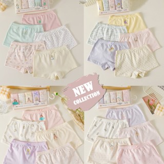 [ลายใหม่] บ๊อกเซอร์เด็กหญิง กางเกงในมีขา กางเกงกันโป๊ แพค 5 …