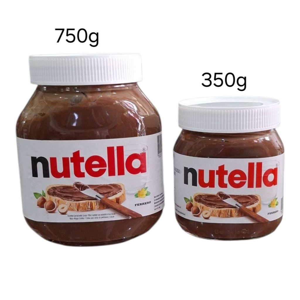 Nutella แยมนูเทลล่า มี 2 ขนาด 750gExp07/07/2026-350gExp07/07/2026
