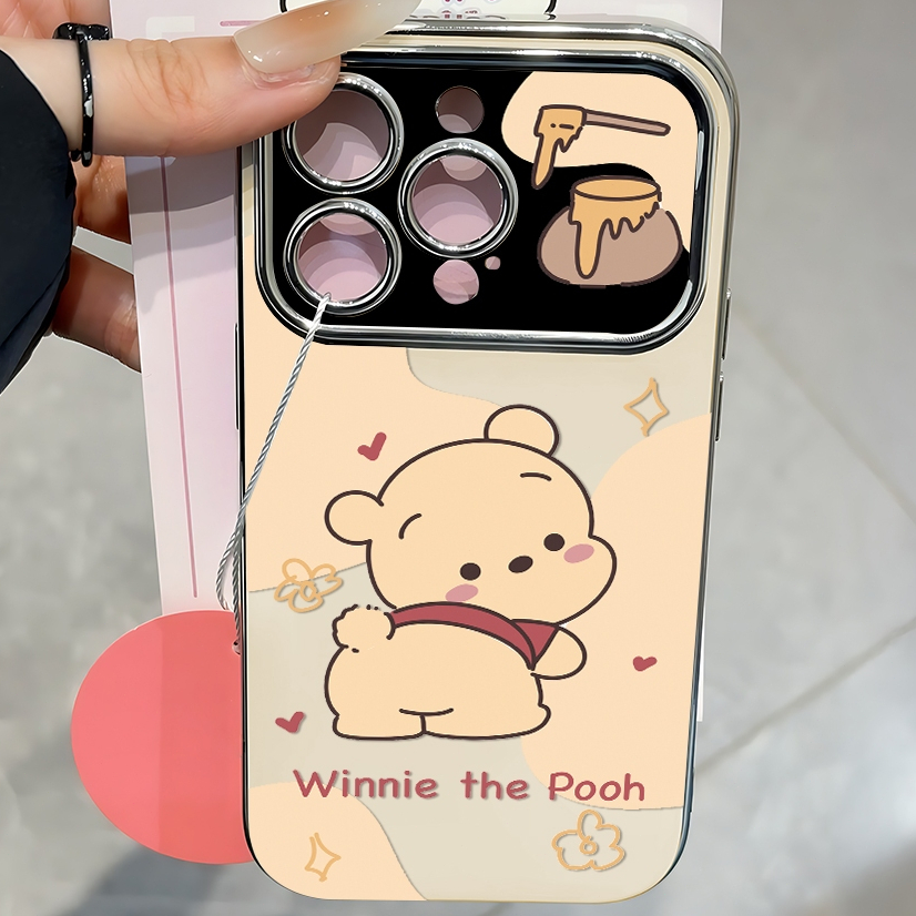 เคสโทรศัพท์มือถือ ซิลิโคนนุ่ม ลายการ์ตูนหมีน้อย สําหรับ Apple iPhone 14 11 12 13 15 Pro Max 14 Plus X XS MAX XR Case เคส