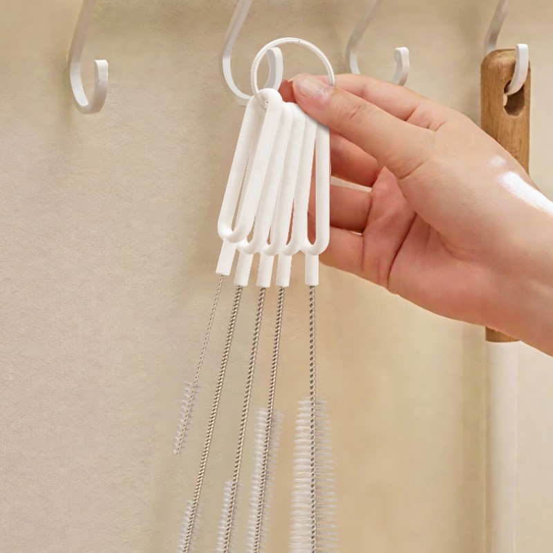 As Well As ชุดแปรงทำความสะอาดอเนกประสงค์  เหมาะใช้กับ หลอด หรือของใช้ทั่วไป   จำหน่ายเป็นเซต 5 ชิ้น (หลายขนาด) - รูปที่ 7