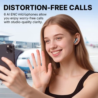 EarFun Air Pro 4i หูฟังบลูทูธ ANC 50dB Hybrid Hi-Res LDAC ไมค์ AI 6 ตัว ไทเทเนียม 11 มม.