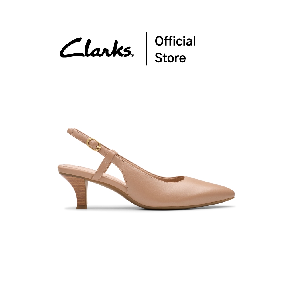 Clarks รุ่น KEPLEY LANEสี WARM BEIGE LEATHER รองเท้าส้นสูง หนังแท้ รองเท้ารัดส้น คุณภาพดี ใส่สบาย รองเท้าทำงาน ออกงาน