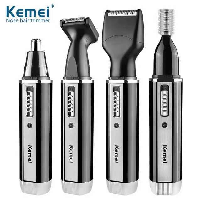 KEMEI รุ่นKM-6630 4in1 เครื่องกำจัดขนไร้สาย มีหลายหัวให้เปลี่ยน โกนหนวด/ขนจมูก สินค้าพร้อมส่ง