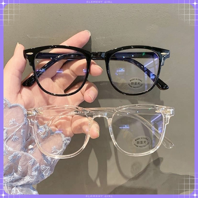 COD-แว่นกรองแสงสีฟ้า ป้องกันรังสียูวี กรอบสี่เหลี่ยมใหญ่ เลือกสีได้ แฟชั่นสวยงาม insสไตล์เกาหลี ผู้ชายและผู้หญิงนั
