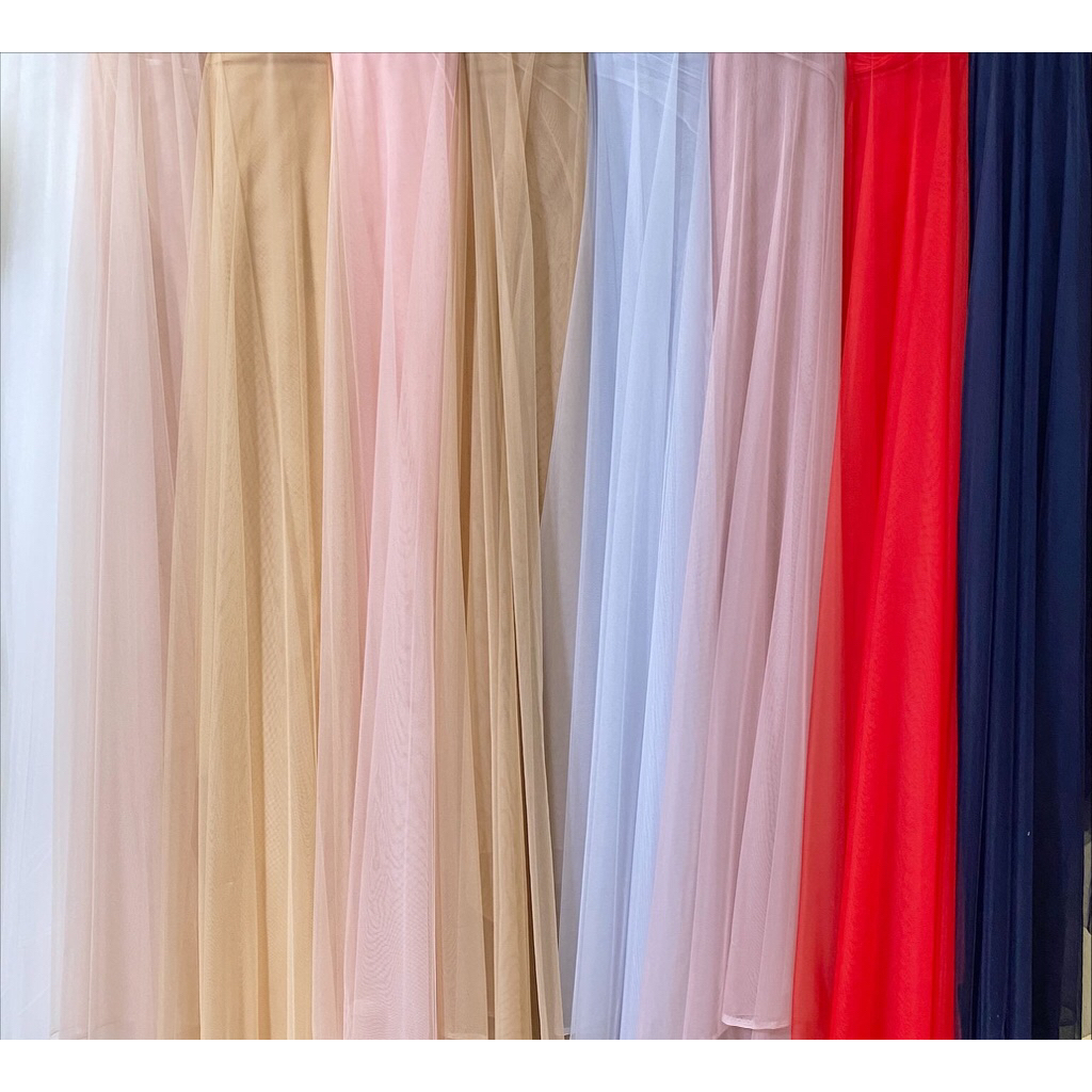 ผ้าเน็ตเนื้อนุ่มพรีเมียม หน้ากว้าง 60” นิ้ว (A32) Soft Flowy Premium Net Mesh ผ้ามุ้งเนื้อนุ่ม ผ้าตาข่ายนุ่ม