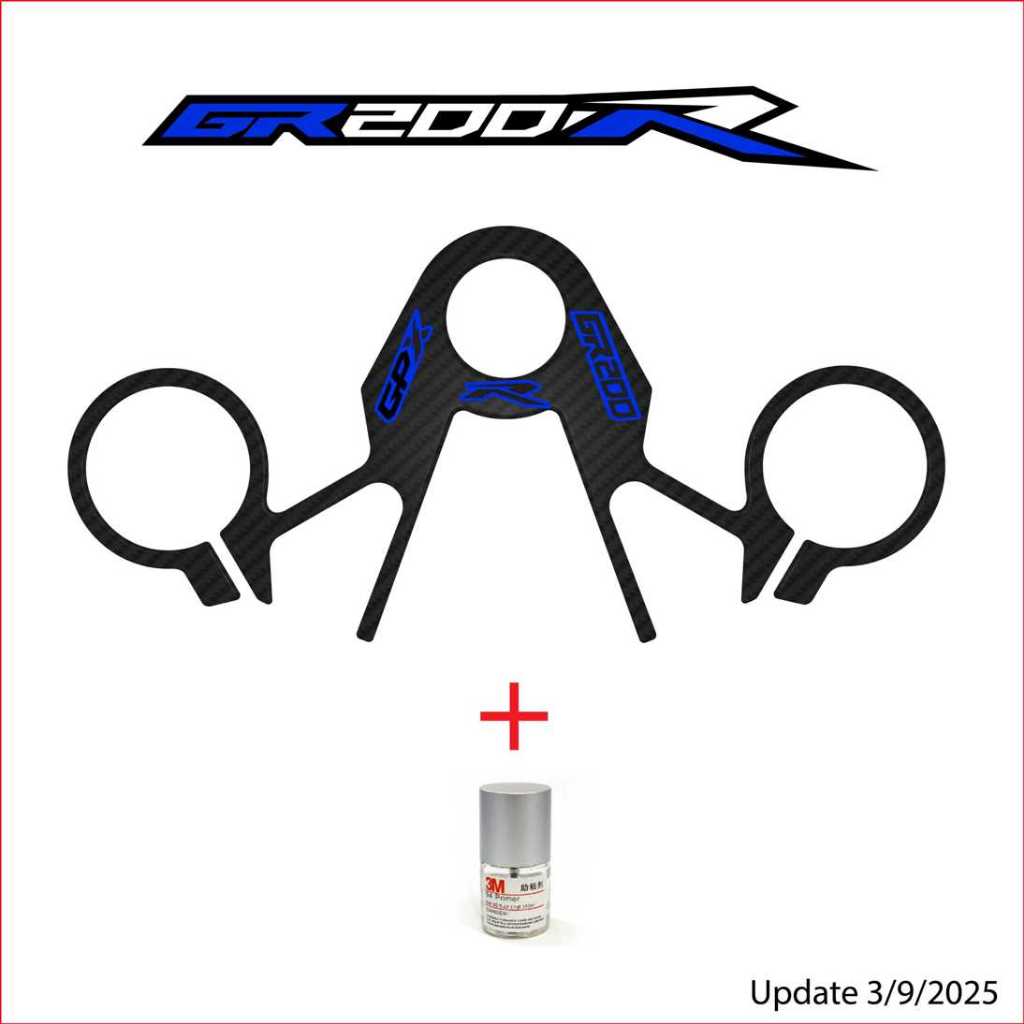 กันรอยแผงคอ GPX Demon รุ่น GR200R-น้ำเงิน/ดำ + Primer 94 #gr200r #gpxgr200r #กันรอยgpx #กันรอยgr200r