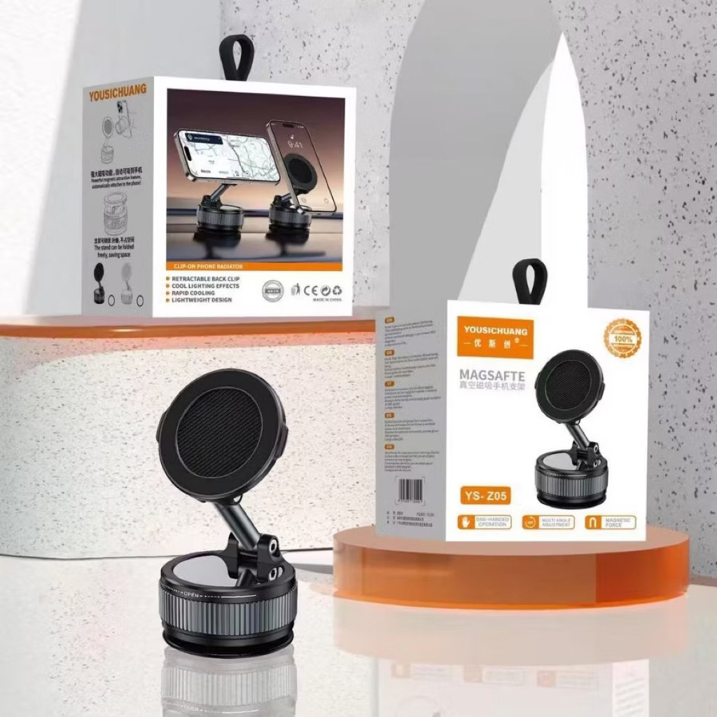 รุ่นใหม่2025 ที่วางโทรศัพท์ในรถยนต์ แม่เหล็กสมาร์ท 360 องศา พับได้ ดูดสูญญากาศแข็งแกร่ง สุดทันสมัย