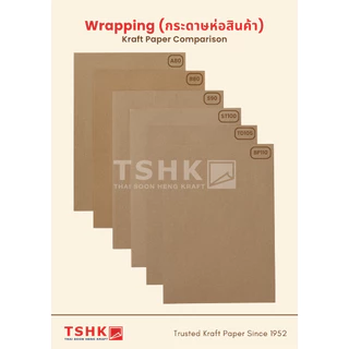 กระดาษสีน้ำตาล กระดาษคราฟท์ห่อพัสดุ 80/110/125 แกรม (25/50แผ่น) ขนาด 35" x 47" กระดาษห่อ