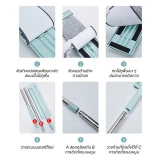 【🔥BIG SALE】ชุดทำความสะอาด ไม้กวาด+ไม้ถูพื้น+ที่โกยผง ชุดทำความสะอาด 3 ชิ้น ชุดไม้กวาดอเนกประสงค์
