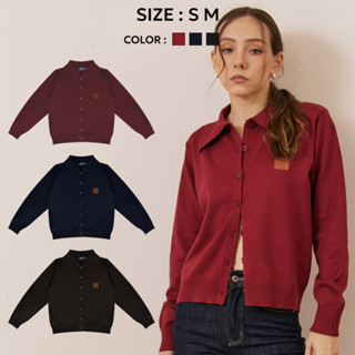 Bemingtop994(S-M)-BMG Collar Knit Cardigan – คาร์ดิแกนคอปกเร…