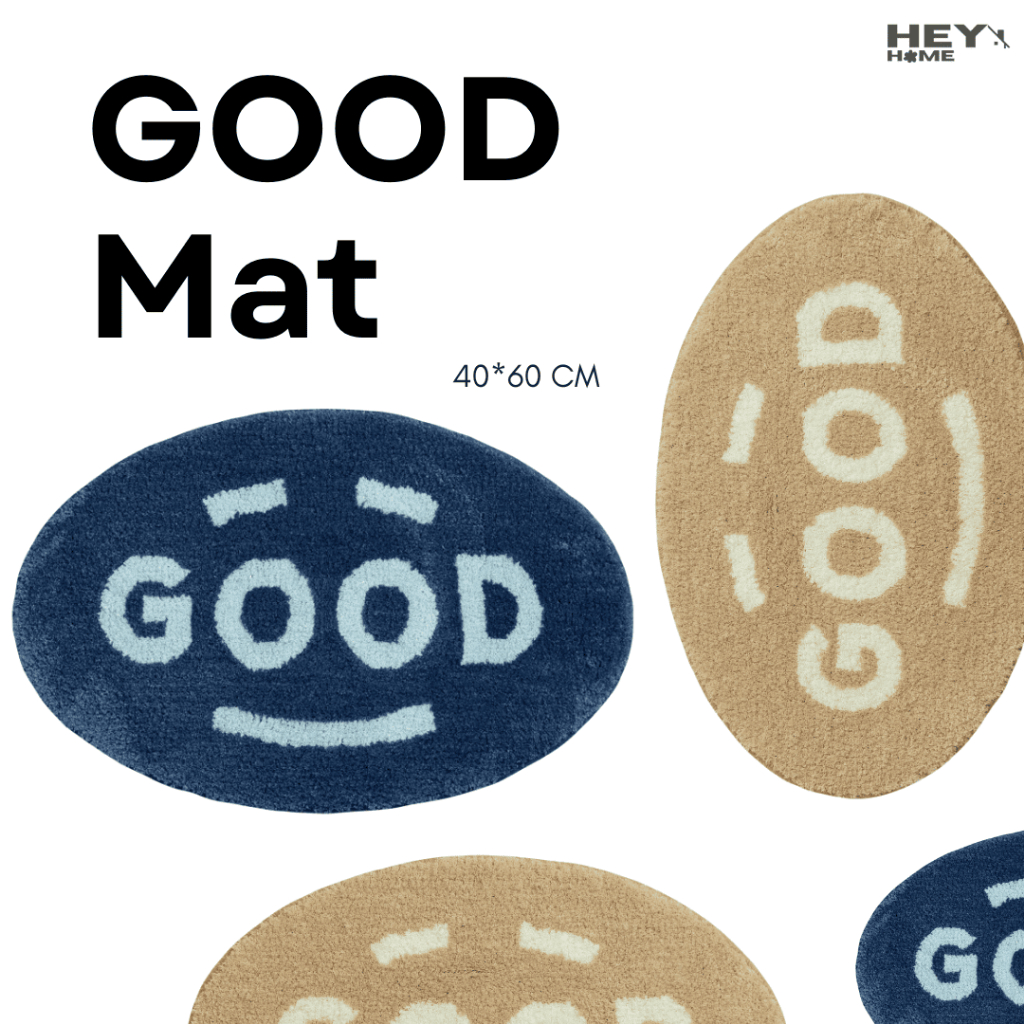 Heyhome พรมแต่งบ้าน Good Mat พรมปูพื้น ผ้าทอขนนุ่มฟู ขนาด 40*60 cm.