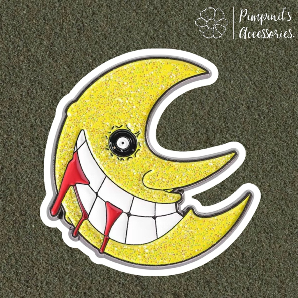 ✿ ร้านในไทยพร้อมส่ง : เข็มกลัดลายการ์ตูนโซลอีทเตอร์ มูน | SOUL EATER MOON - SOUL EATER Enamel Brooch