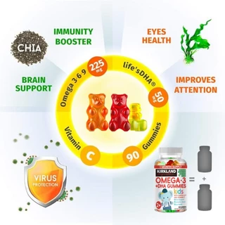 Omega-3 Gummies วยเพิ่มสมาธิและความจำ และเสริมสร้างทักษะการเรียนรู้（โอเมก้า 3）